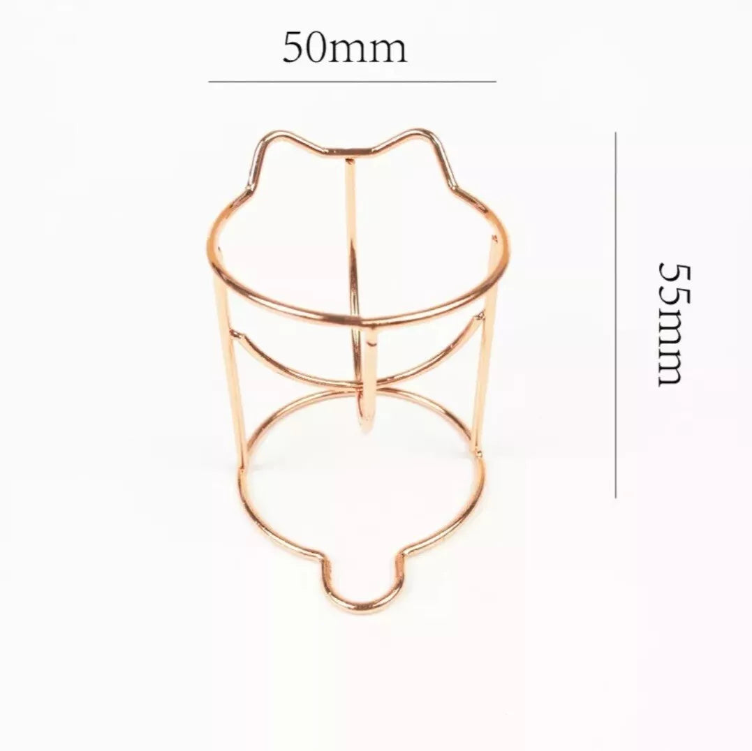 Metal Makeup Sponge Holder – Gold & Rose Gold