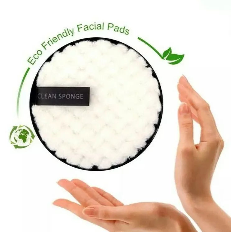 Reusable Black Microfiber Face Cleaning Pads – Eco-Friendly & Soft
